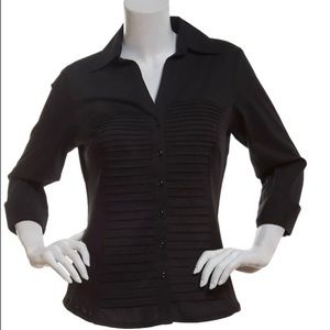 Zac & Rachel button down 3/4 sleeve blouse. Size L